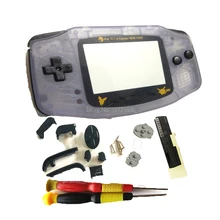 Топ transpride фиолетовый цвет CLEFFA Ремонт объектива корпус Черная оболочка объектива Крышка для GBANintendo GameboyAdvance w/отвертки