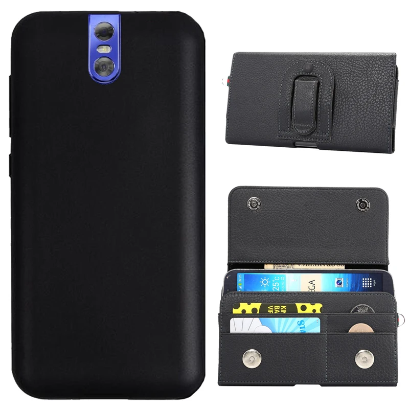

iTien Business Durable Protective Holder Leather Cover Case For Doogee bl7000 5.5 inch TPU Silicone Shell Wallet Etui Skin