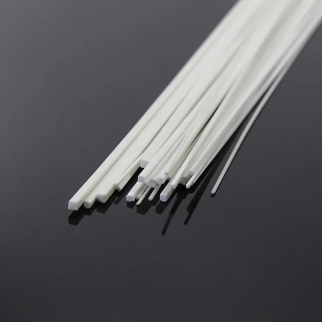 100pcs ABS Plastic White Square Rod Stick for Architecture Model Making Styrene 500mm Long 0.5-2mm 4