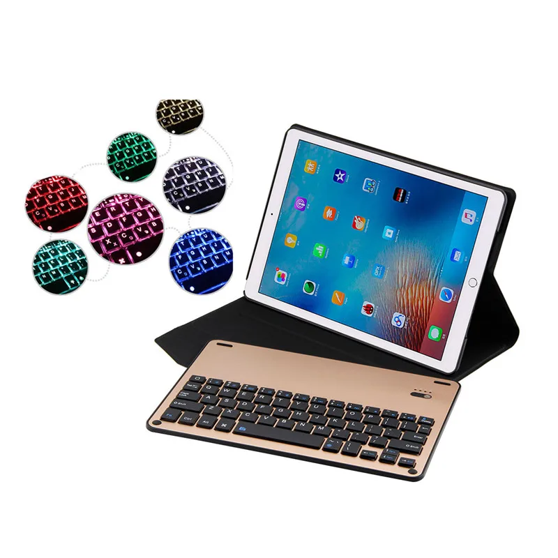 Умный чехол для iPad Pro 10 5 7 цветов с подсветкой беспроводной Bluetooth клавиатура флип