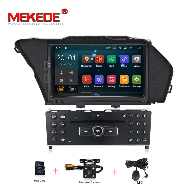 PX3 RK3188 android 8,1 четырехъядерный Автомобильный gps dvd-плеер для BENZ GLK X204 GLK 300 GLK 350 включая canbus wifi bluetooth радио - Color: add camera