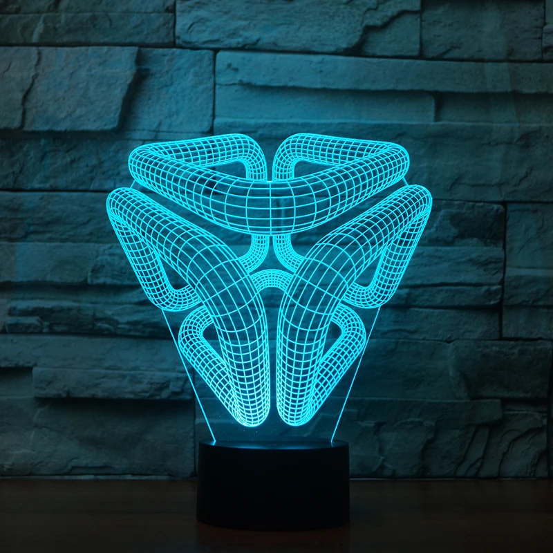 7 цветов Изменение современный дизайн светодиодный ночник абстрактный образ 3D Usb