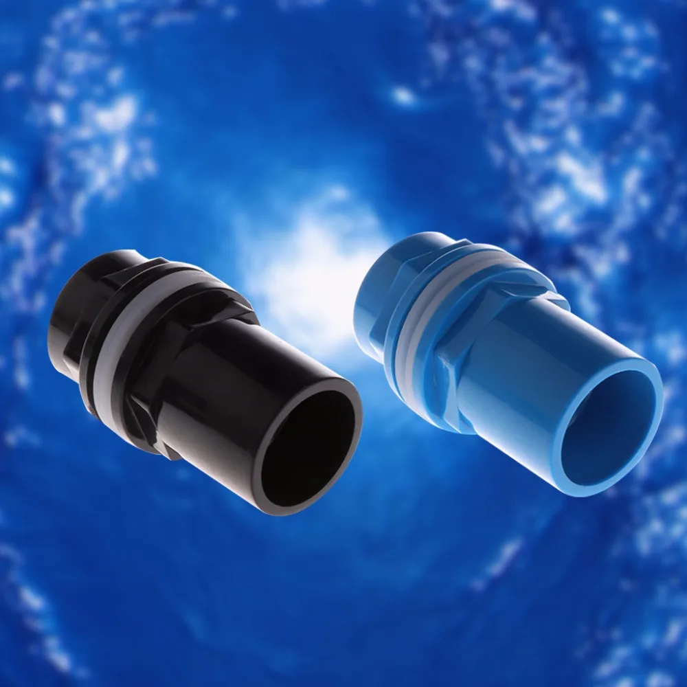 1PC Black Blue Aquarium Joint Inlet Outlet Fitting Head Water Pipe Fitting Connector 20 25 32