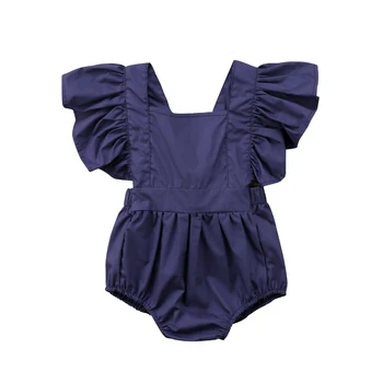 

Newborn Kid Jumpsuit Baby Girls 2018 Lace Denim Harem Pants Children Romper Clothes Trousers 0-18M
