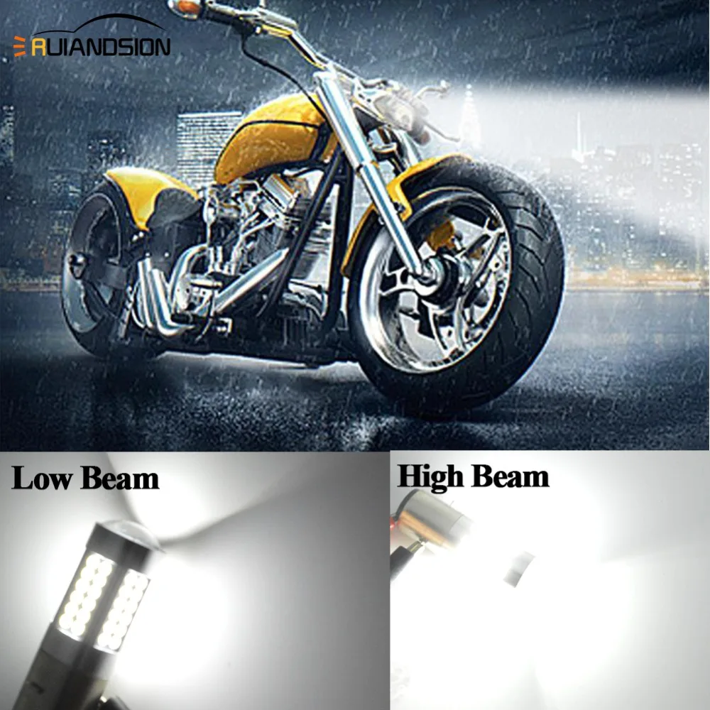 Светодиодсветодиодный лампа BA20D Sam'sung 3030 66smd для мотоциклов велосипедов фар