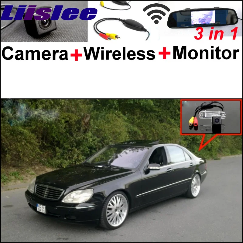 

3 in1 Camera + Wireless Receiver + Monitor Parking System For Mercedes Benz S MB W220 S280 320 400 350 430 500 600 55 63 65
