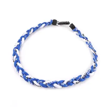 

Tornado Twist Titanium Sports Baseball Necklace Sport Ropes Triple Twist Titanium Necklace 20"