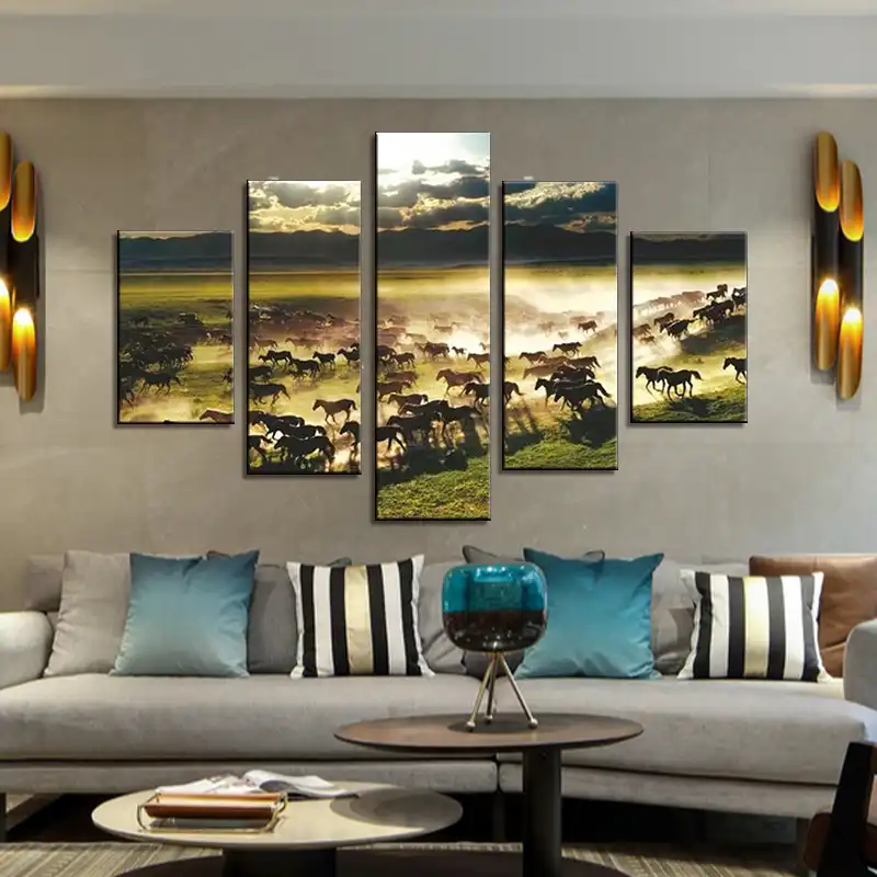 Cuadros De Caballos Pintura Lienzo Arte De La Pared Decoracion