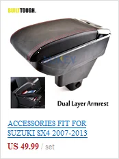 Двухслойная черная Центральная консоль подлокотник для Suzuki SX4 2007-2013 Fiat Sedici центральная консоль подлокотник ящик для хранения лоток 2009