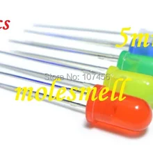 50 шт. 5 значение 5 мм рассеянный красный, желтый, синий, зеленый, белый R, G, B, W, Y, светодиодный разноцветный светодиодный 10 шт. каждого цвета