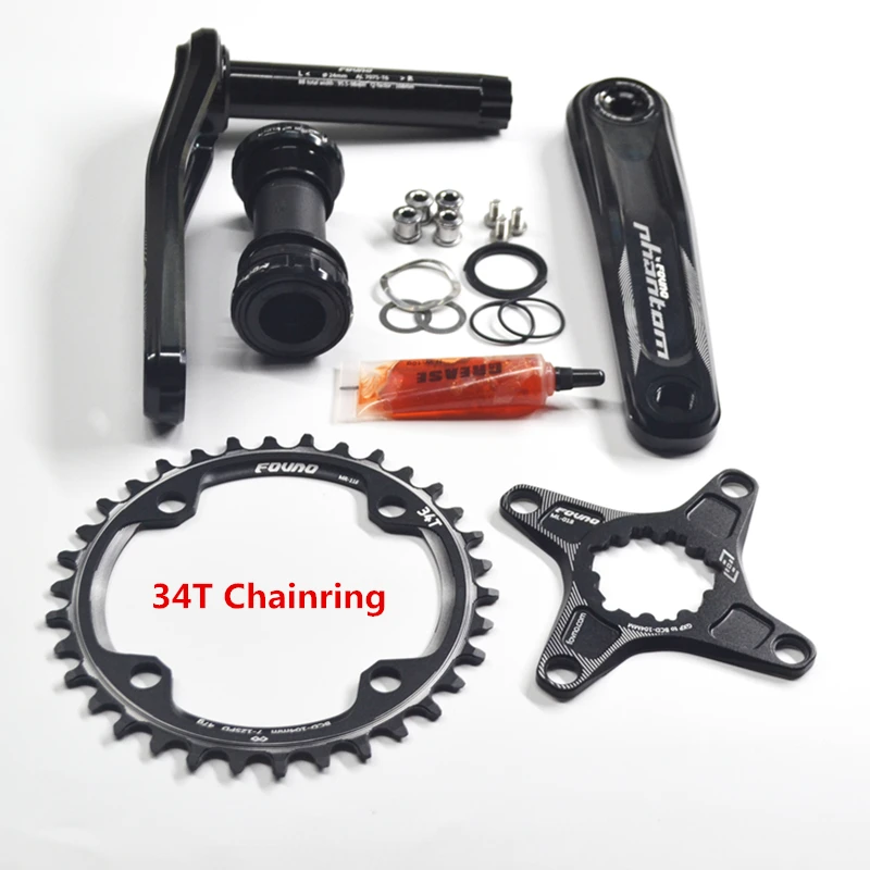 

Fovno Mountain Bike Road Bicycle Crank chain wheel 104BCD turn GXP universal crank 34T chain wheel For S RAM S HIMANO Parts