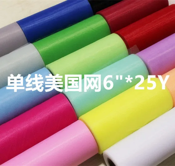 Tulle Roll Fabric 25yards*15cm Spool Tutu Wedding Decoration Baby Shower Organza Laser DIY Crafts Birthday Party Supplies | Дом и сад