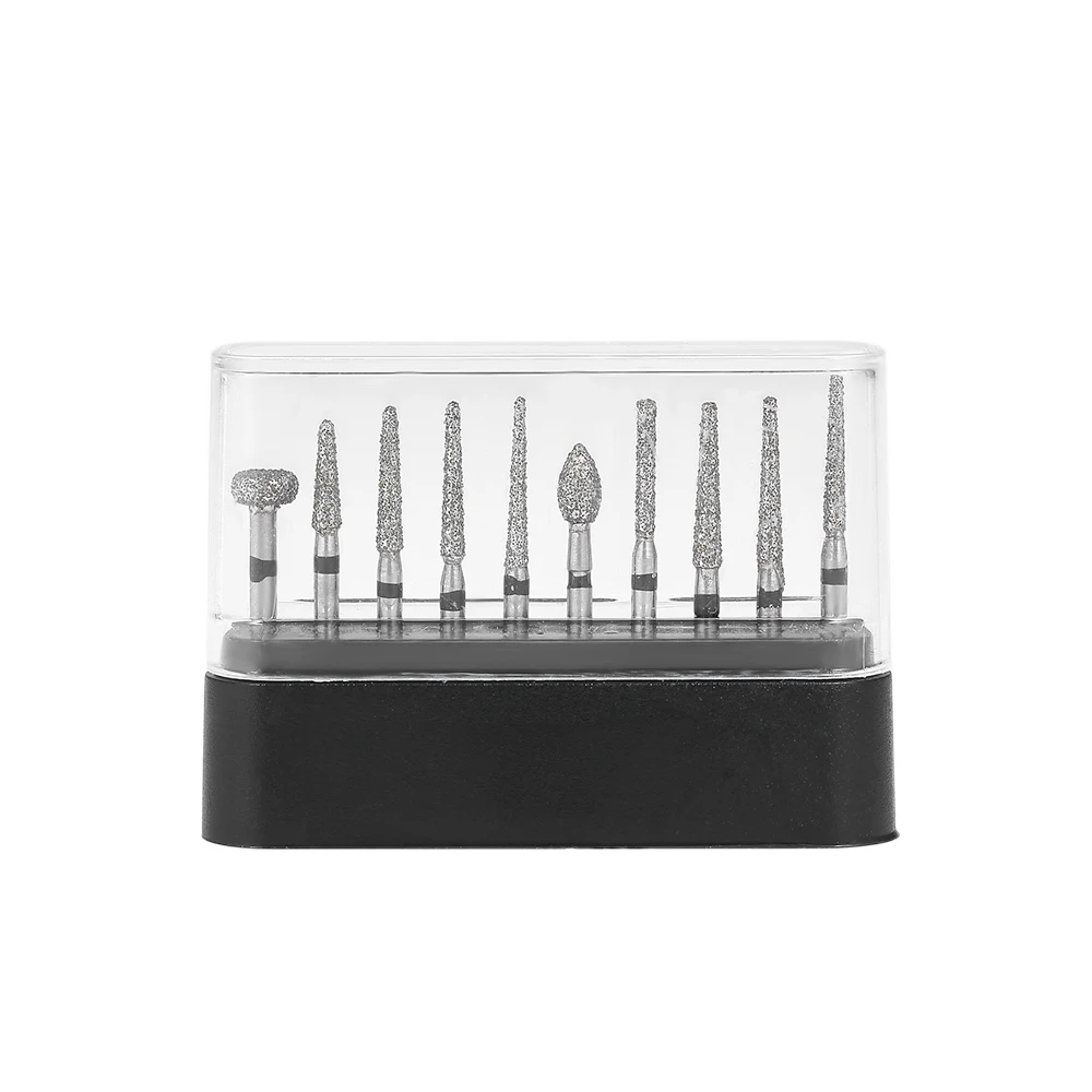 10 Pcs Dental Burs Set Diamond Polishing Grinding Drill Grinder Bits