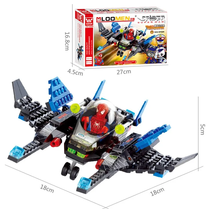 133pcs Spider Man Fighter Legoings Model Building Blocks Kit Kids Education Toys Gifts plastic model kits 133pcs Spider Man Fighter Legoings Model Building Blocks Kit Kids Education Toys Gifts plastic model kits