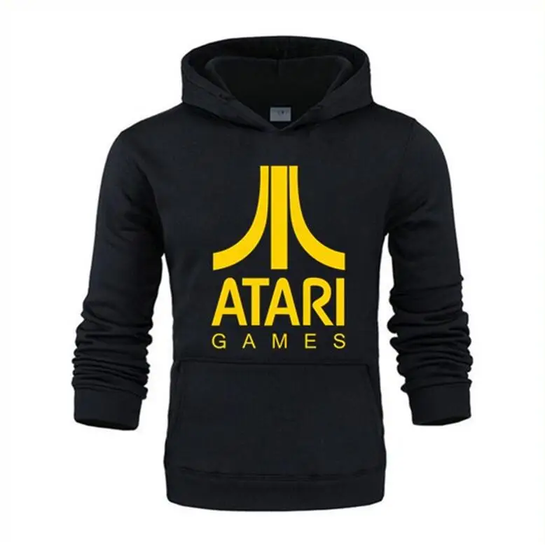 Модные мужские толстовки в стиле хип-хоп, толстовки с капюшоном, ATARI, повседневные толстовки с длинными рукавами, унисекс, Harajuku, спортивные толстовки с капюшоном, уличная одежда, пуловеры, топы