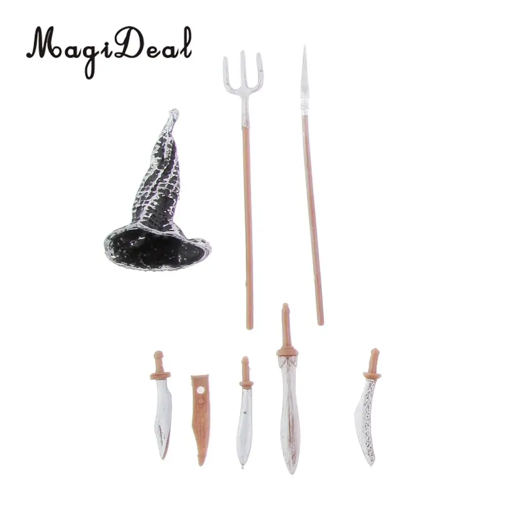 MagiDeal 6Pcs Plastic Roman Gladiator Warriors Medieval Soldier Firgures Playset DIY for Home Room Office Decor Kids Funny Toys