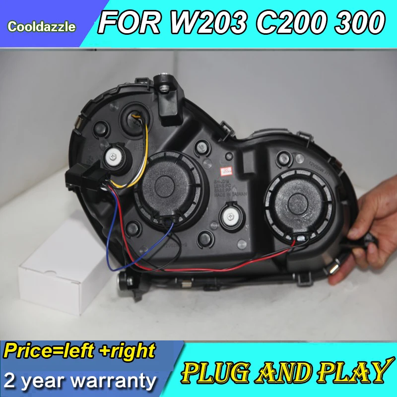 Для Mercedes Benz 2000 2007 года W203 C63 C200 C230 C280 C300 светодиодный фонарь ангельские глазки