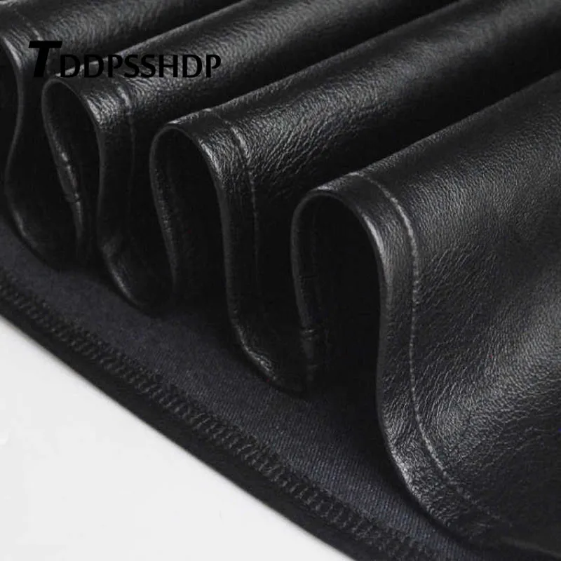 Women Solid PU Faux Leather Skirt 2019 Spring Black Color Mini Streetwear Female Skirts Women Solid PU Faux Leather Skirt 2019 Spring Black Color Mini Streetwear Female Skirts
