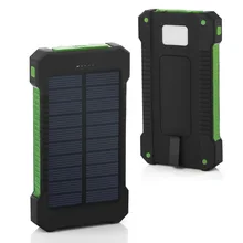 10000 мА/ч, солнечное зарядное устройство для путешествий и пеших прогулок, двойной USB внешний аккумулятор, внешний аккумулятор, водонепроницаемый внешний аккумулятор для samsung iPhone 7 8 6