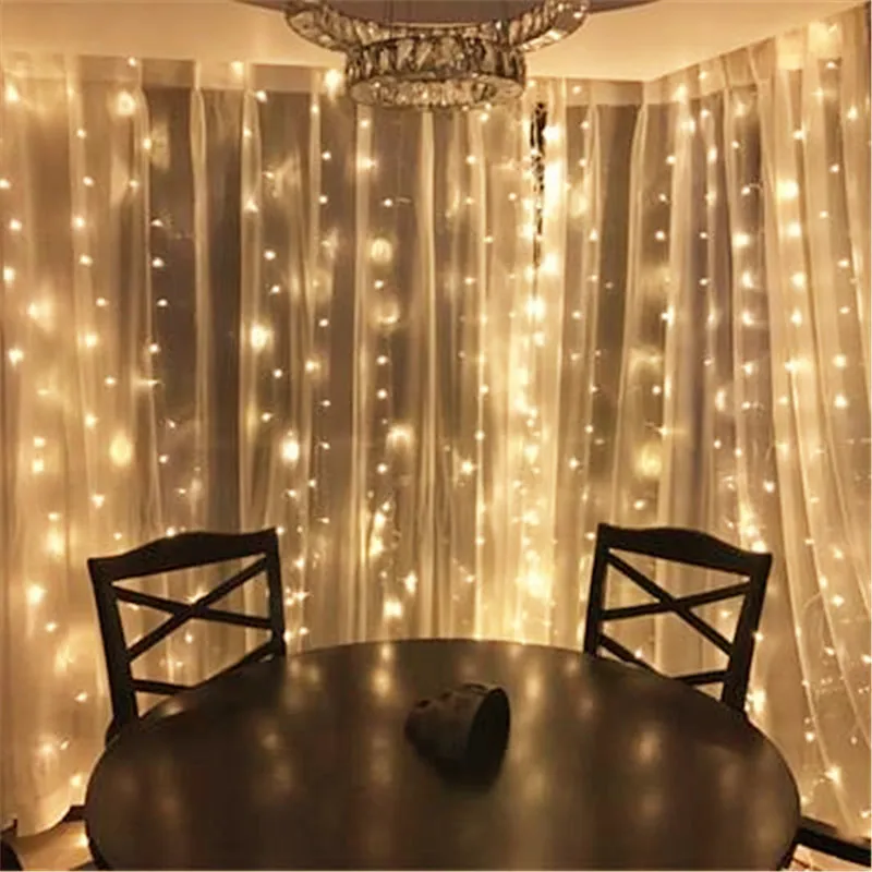 Buy Curtain LED String Lights modern home 300leds