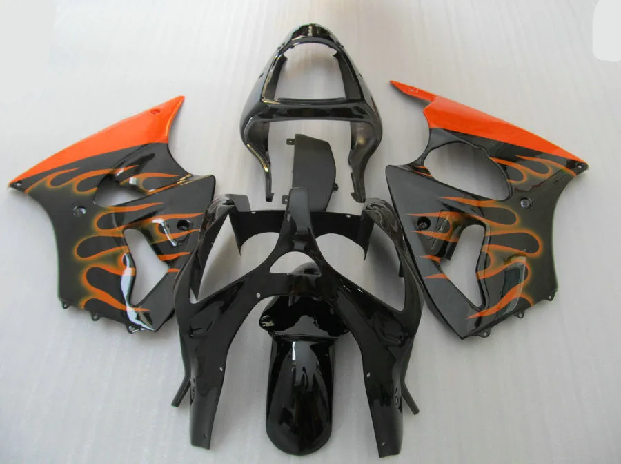 

Injection mold Fairing kit for KAWASAKI Ninja ZZR600 05 06 07 08 ZZR 600 2005 2008 ABS Red flames black Fairings set+Gifts KE24