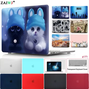 

New Laptop Case For Apple MacBook Air Pro Retina 11 12 13 15 for Mac book Pro 13.3 15.4 inch with Touch Bar ID + Keyboard Cover