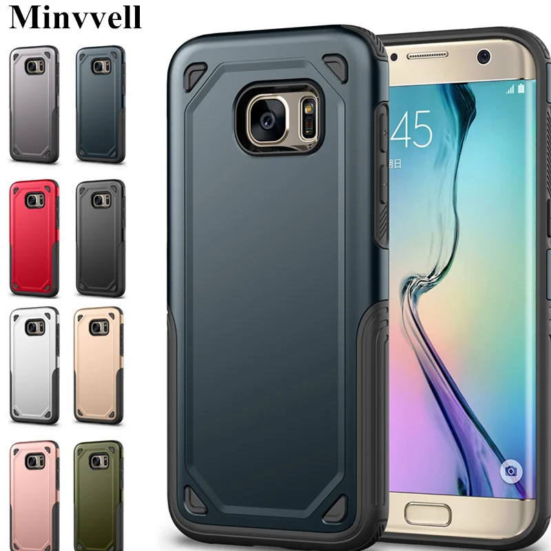 Противоударный армированный чехол в стиле милитари для Samsung S7 Galaxy Edge Гибридный
