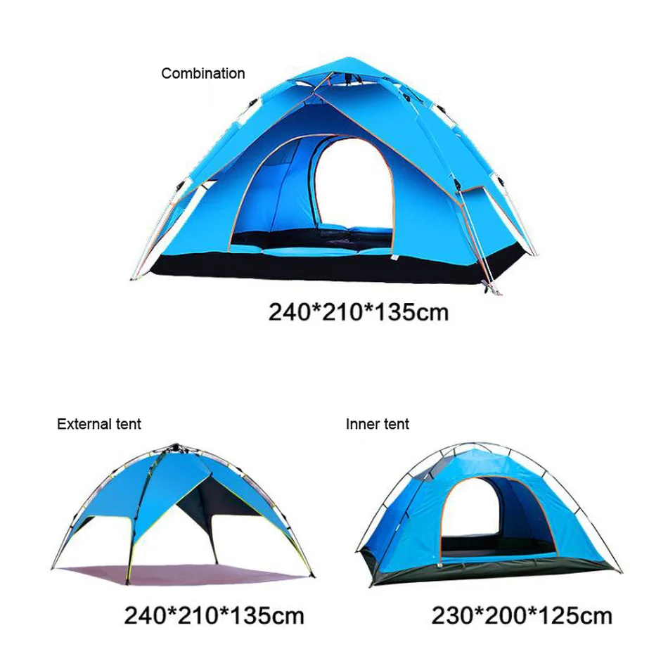Quick Automatic Opening Outdoor Climbing Camping Camouflage Tent Spring Summer Autumn Tent 240*210*135cm Outdoor Travel tent
