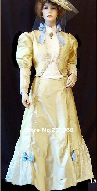 

Custom Made 1890s Victorian Day Dress&Walking Costumewith Jacket/Vintage Costume/Event Dress