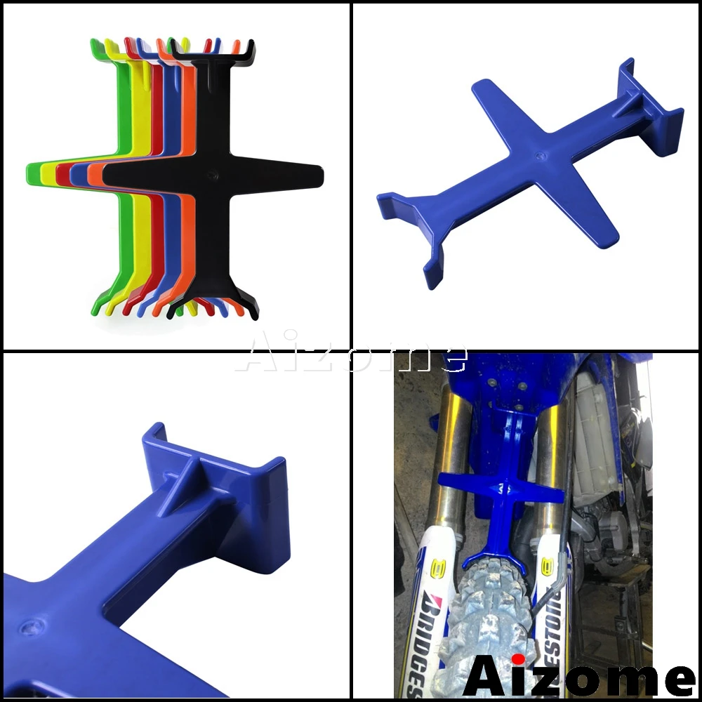 Синий Байк транспортировки протектор Brace Мотокросс Rest герметичный пакет для хранения 11 "Вилка Поддержка Tie Down для KTM Yamaha отл XCF WR TTR