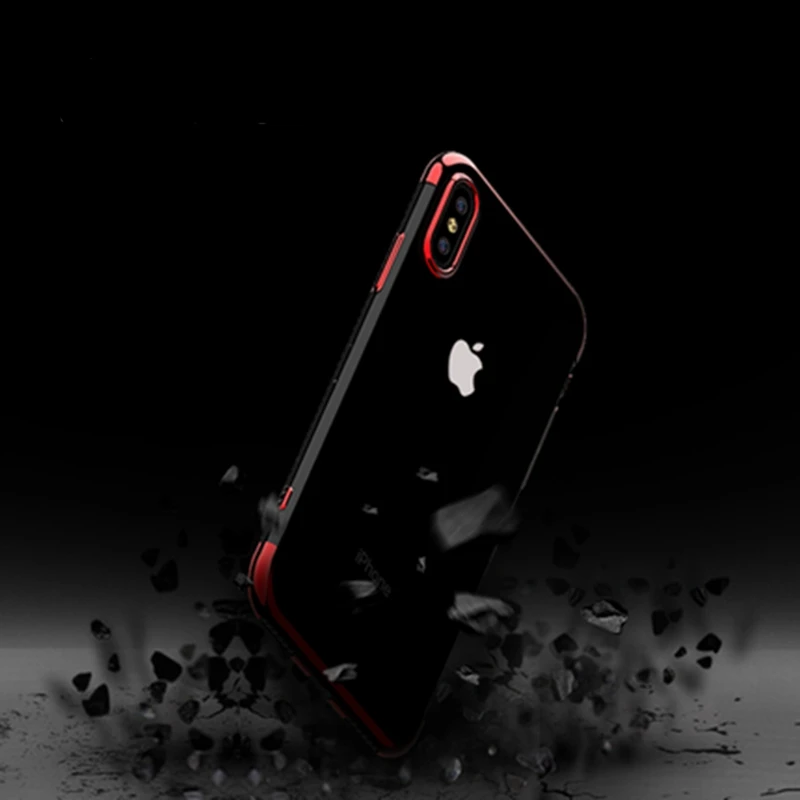 Luxury Silicone Clear Case for iPhone 7Plus 8Plus Phone Cases For iphone 6 6S 7 8 Plus X Xs Max New Year gift Girl Simple