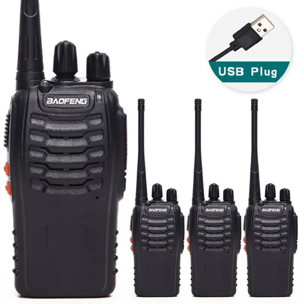USB Charger 4 шт. Baofeng BF-888S рация UHF двухстороннее радио BF888S портативное радио 888S Comunicador передатчик приемопередатчик+ 4 гарнитуры - Цвет: USB Charger