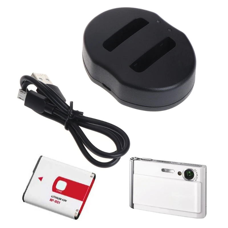 

NP-BG1/FG1 Dual Battery Charger For Sony CyberShot DSC-HX30V DSC-HX20V DSC-HX10V