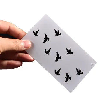 

10.5*6cm Swallow Waterproof Black Tattoos Arm Body Art Removable Temporary Tattoos Sticker