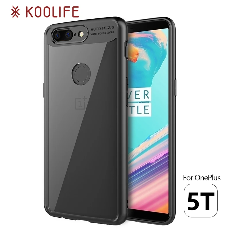 For Oneplus 5T Case Luxury Silicone+Transparen PC Back Cover for One plus Oneplu5T Cases KOOLIFE Phone |