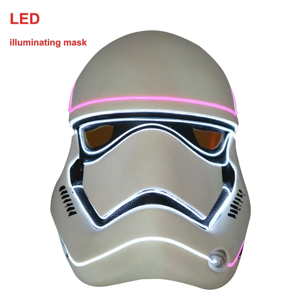 

Halloween Star Wars Mask LED Light Helmet Empire Clone White Soldiers Luminous Mask PVC Darth Vader Christmas LED Masks