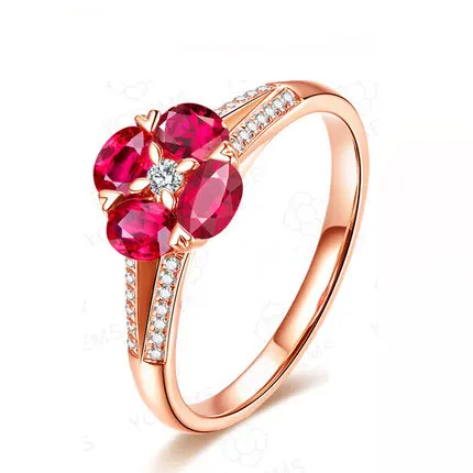 

Personalized custom name gold ring jewelry choose ruby stone and engravenames flower ring customgold birthstone mother ring gift