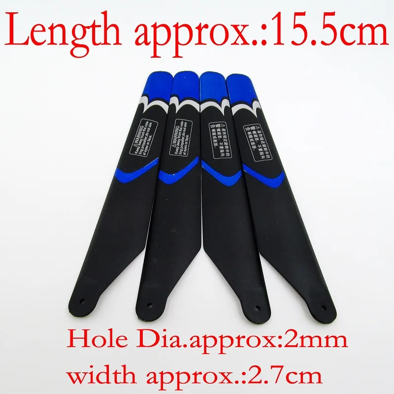 

155mm 15.5cm 6.1Inch Main blades Main Rotors Propellers Rc Spare Parts Part Replacement for Rc Helicopter DIY Toys