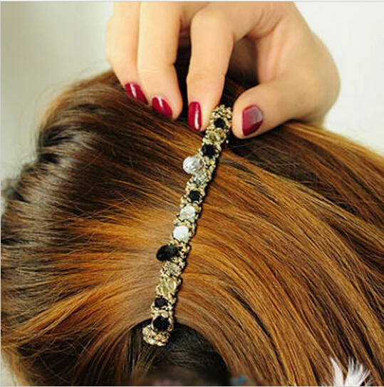 

1 PCS New Fashion Women Girls Korean Fashion Crystal Rhinestone Barrette Hairpin Clip Headwear Hair Band Accessories xth184