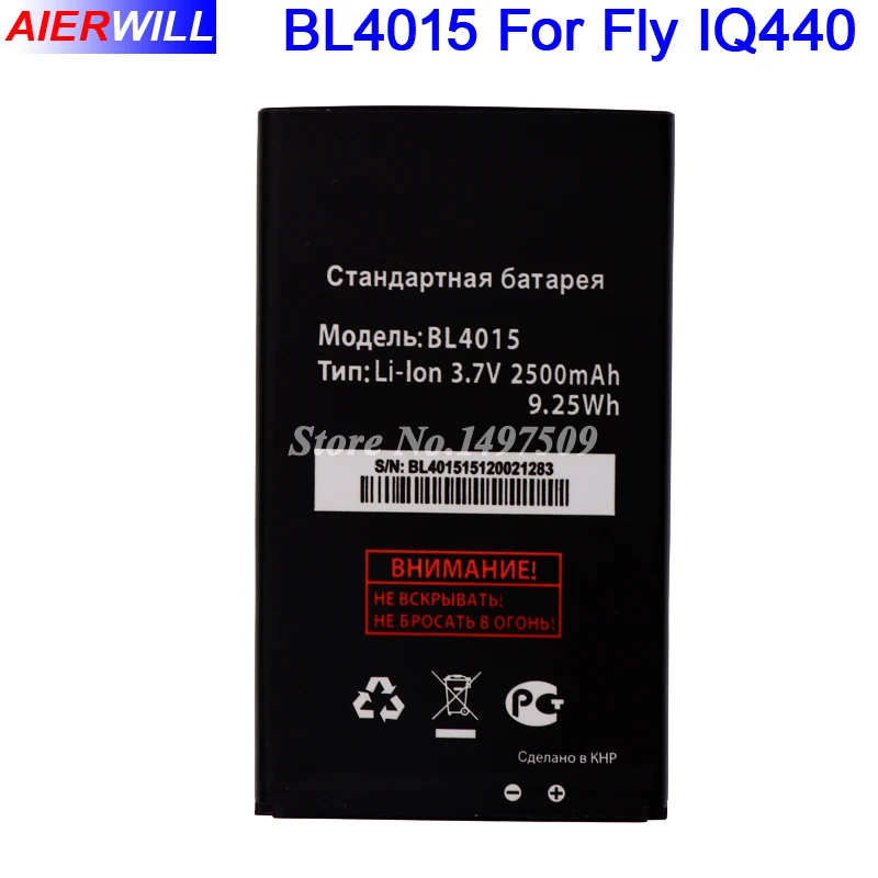 2500 мАч BL4015 Аккумулятор для fly IQ440 BL 4015 мобильный телефон аккумулятор | Мобильные