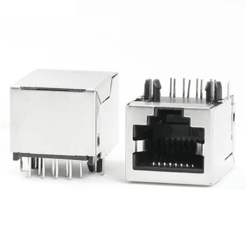 

EDFY 15Pcs RJ45 PCB Jack Modular Network Female Connector 8 Right Angle Pins