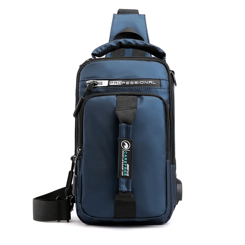 Aelicy мужской нагрудный рюкзак на одно плечо для мальчиков, Студенческая школьная сумка, дорожная оксфордская USB Универсальная сумка через плечо