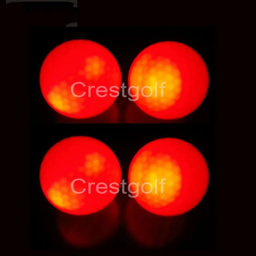 CRESTGOLF 4 قطعة/الحزمة مرحبا-Q USGA Led كرات الغولف ل يلة التدريب الفاخرة ممارسة الغولف كرات مع 6 ألوان جولف هدية
