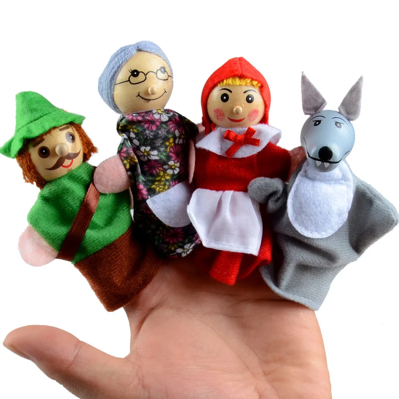 Puppet Theater Three Pigs Mermaid Castle Princess Child s Fairy Tale Finger Puppets Educational Toys For