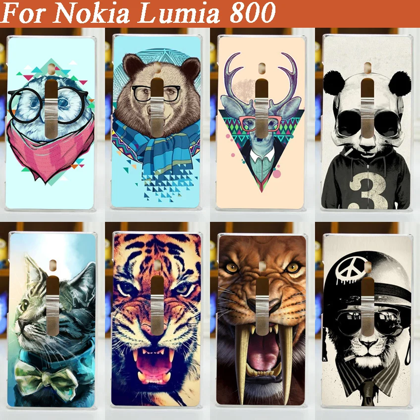 Горячая Мода Шаблон Печать Красочные животные заяц чехол для Nokia Lumia 800/diy картина