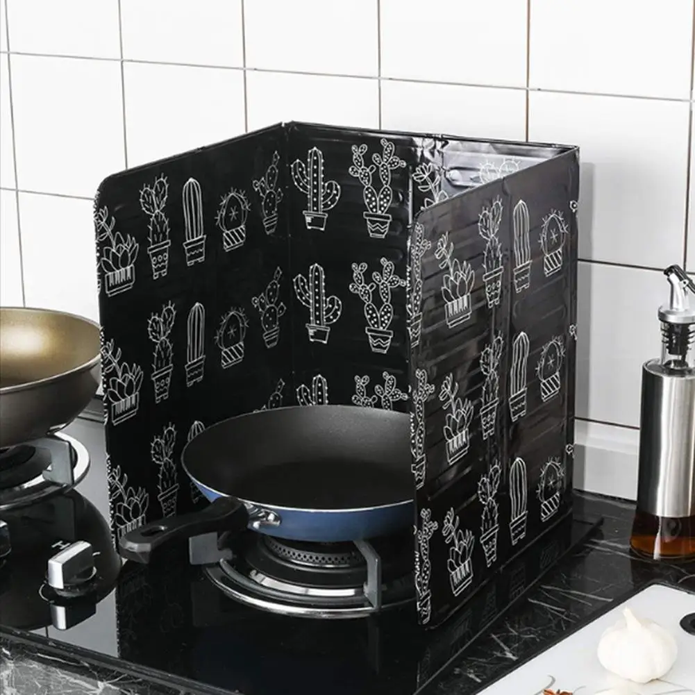 

1Pc Aluminum Foil Anti Splatter Shield Guard Oil Divider Splash Proof Baffle Tool Kitchen Cooking Oil Splash Guard Gas Stove
