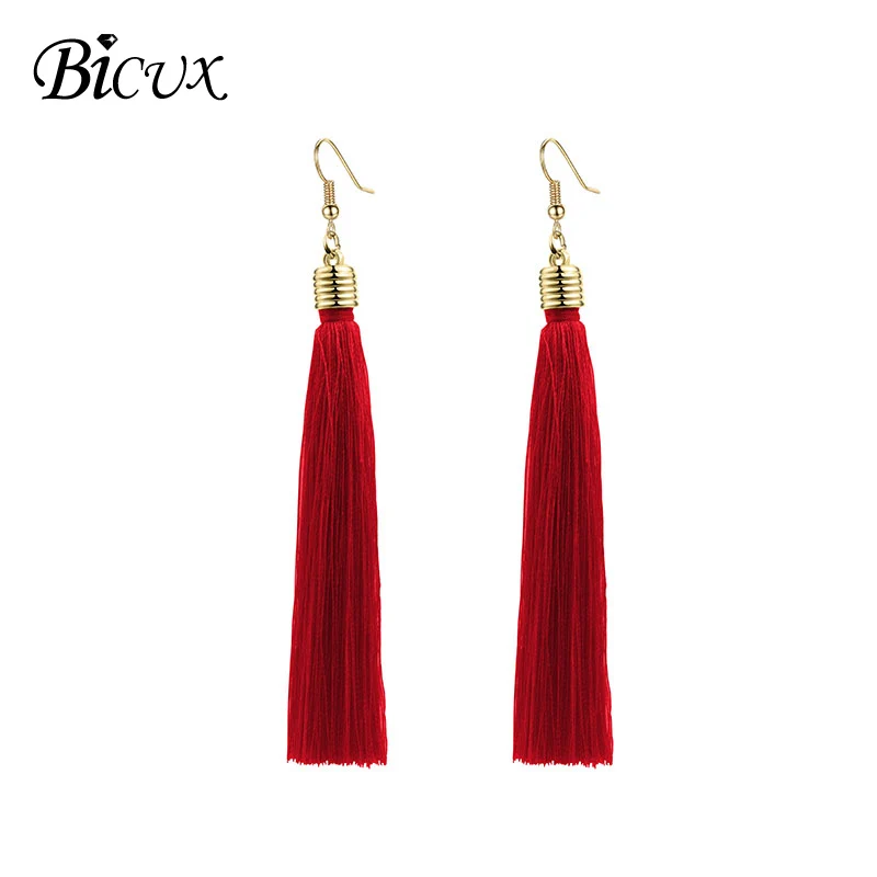 

BICUX Set 11 Color Retro Tassel Earrings ladies Jewelry Earrings Ancient Long Tassel Earrings Pendant Gift Bohemian Earrings