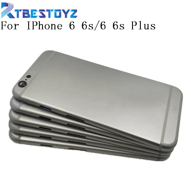 Задняя крышка батарейного отсека для iPhone 6 6G 6 Plus 6 S Plus чехол для задней крышки батарейного отсека средняя рама шасси запасные части для ремонта