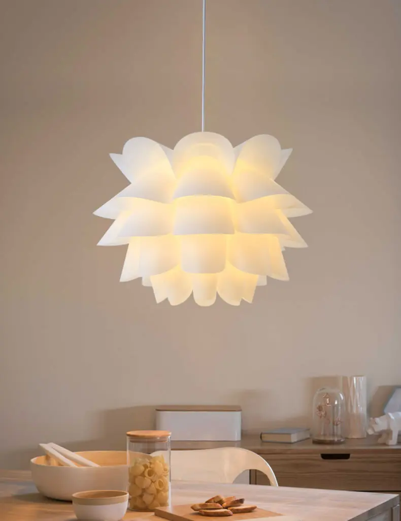 DIY Kit Lotus IQ Pendant Lampshade Suspension Pendant Light Hanging Lamp For Living Room Bedroom Study Dining Room Hotel