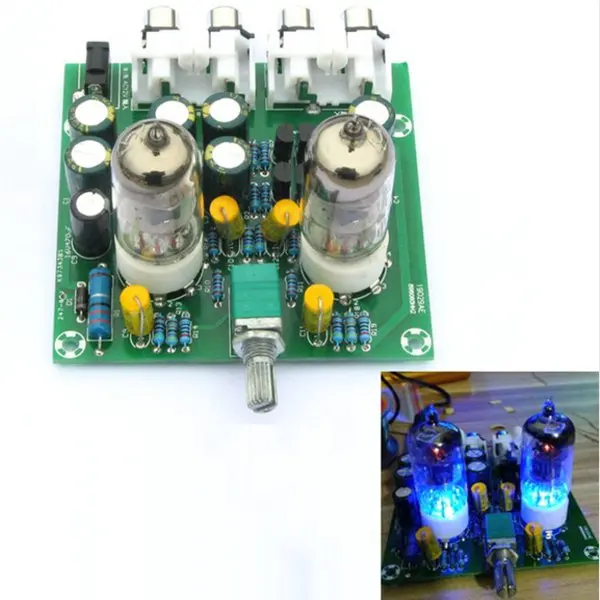 LEORY 6J1 tube HIFI Stereo BassPreamp amplifier board Pre amp Headphone amp DIY kits